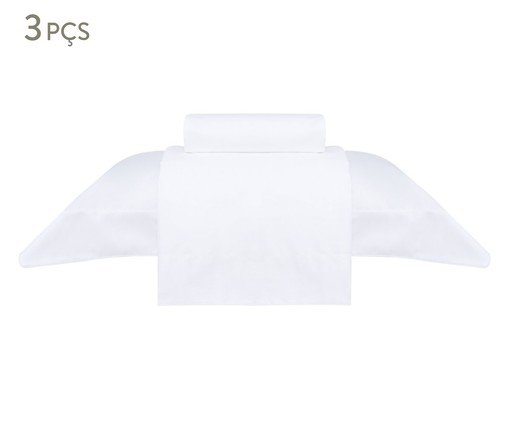 Jogo de Lençol Acetinado Luxus Basquiat Branco 400 Fios, white | WestwingNow