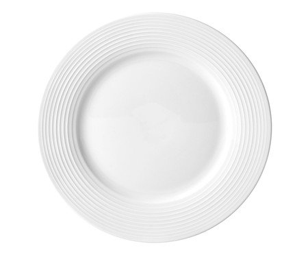 Prato para Sobremesa Brizzard em Porcelana Branca - 20,2X1cm | Westwing