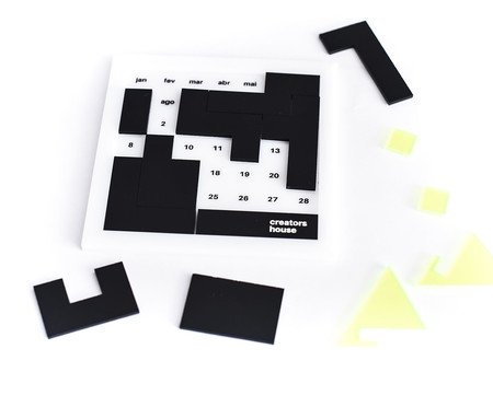 Calendário de Mesa Criativo Puzzle Planner Preto | Westwing