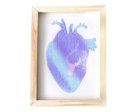 Quebra-Cabeça Heart Holográfico com Moldura | Westwing