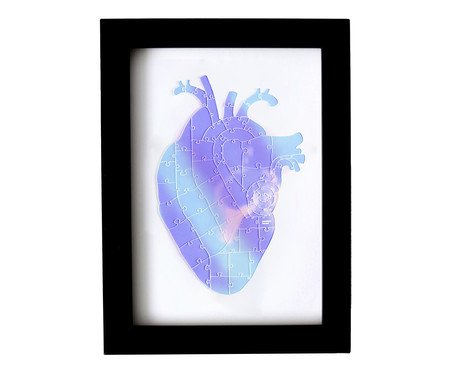 Quebra-Cabeça Heart Holográfico com Moldura Preta | Westwing