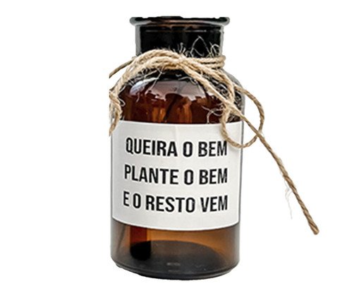 Mini Vaso Frases Ambar, Transparente | WestwingNow