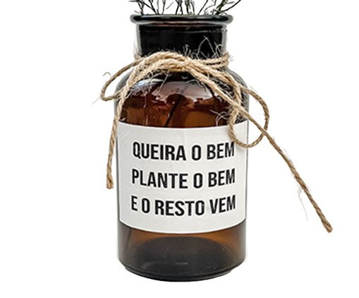 Mini Vaso Frases Ambar, Transparente | WestwingNow