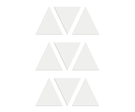 Jogo de de Adesivos de Parede Triângulo Branco - Hometeka