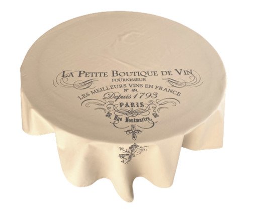 Toalha de Mesa Quadrada Boutique Du Vin - Bege, Bege | WestwingNow