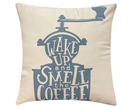 Capa de Almofada Wakeup Coffee - Bege