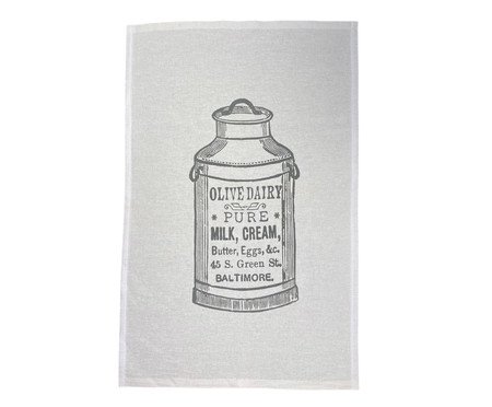 Pano de Prato Olive - Branco | Westwing