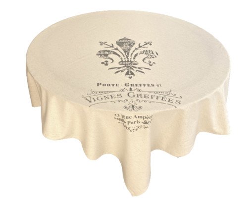 Toalha de Mesa em Linho Flor de Lis - Bege, Bege | WestwingNow