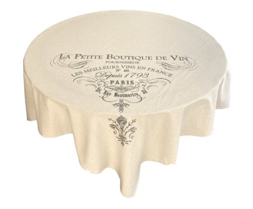 Toalha de Mesa em Linho Boutique Du Vin - Bege, Bege | WestwingNow