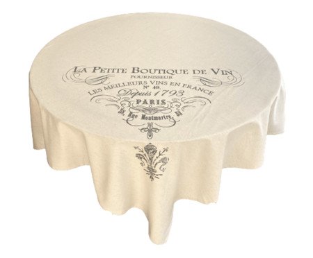 Toalha de Mesa em Linho Boutique Du Vin - Bege | Westwing