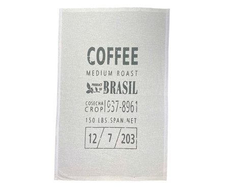 Pano de Prato Coffee - Branco