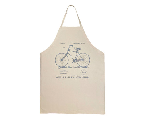 Avental de Cozinha Bike - Bege, Bege | WestwingNow