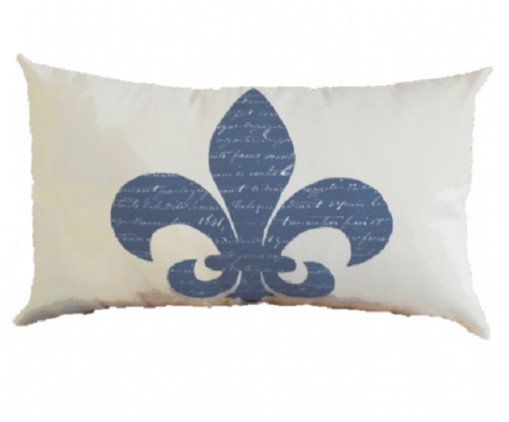 Capa de Almofada Retangular Flor de Lis - Bege, Bege | WestwingNow