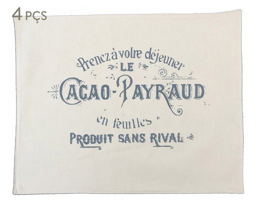 Jogo Americano Cacao Payraud - Bege, Bege | WestwingNow