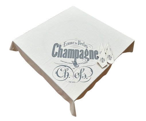 Jogo de Toalha e Guardanapos em Linho Champagne - 04 Lugares, Bege | WestwingNow