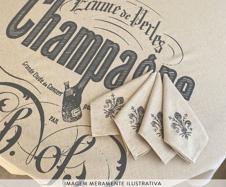 Jogo de Toalha e Guardanapos Champagne Bege - 04 Lugares | Westwing