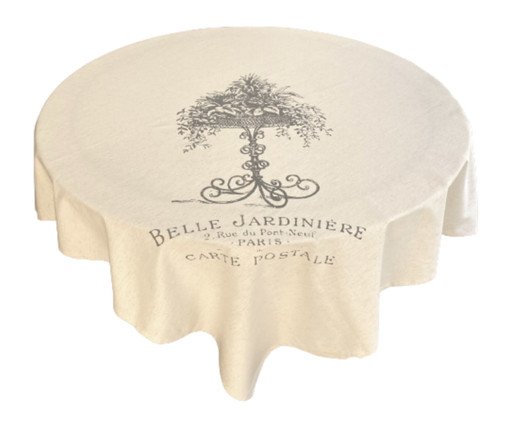 Toalha de Mesa em Linho Quadrada Jardiniére - Bege, Bege | WestwingNow