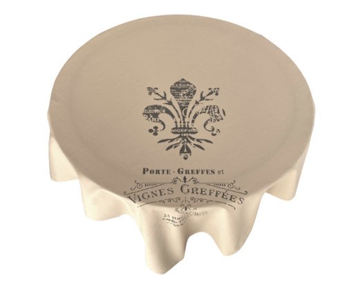Toalha de Mesa Quadrada Flor de Lis - Bege, Bege | WestwingNow