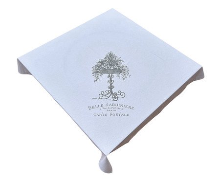 Toalha de Mesa em Linho Branco Jardinière - Branco | Westwing