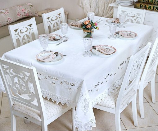Toalha de Mesa Piquet Blanc, Branco | WestwingNow