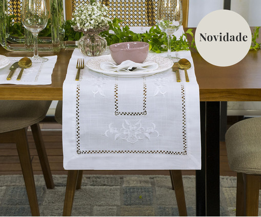 Caminho de Mesa Cristal, Branco | WestwingNow