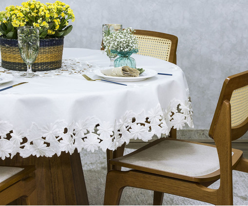 Toalha de Mesa Requinte Blanc, Branco | WestwingNow