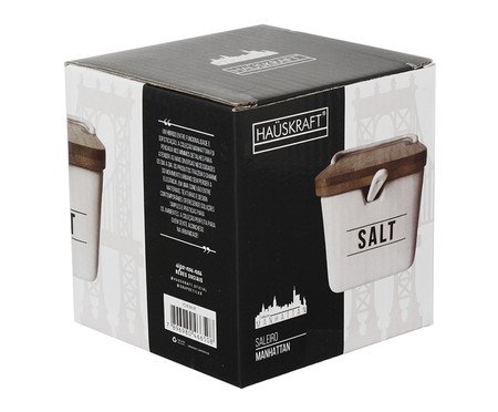 Saleiro Manhattan Salt em Porcelana Branco | Westwing