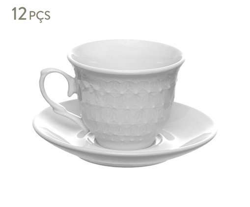 Jogo de Xícara para Café Anne em Porcelana Branca, Branco | WestwingNow