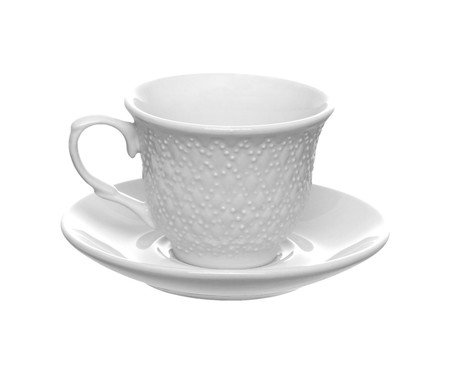 Jogo de Xícara para Café Wemble em Porcelana Branca | Westwing