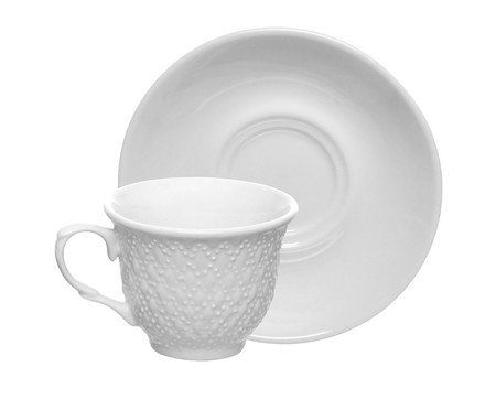 Jogo de Xícara para Café Wemble em Porcelana Branca | Westwing