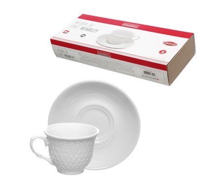 Jogo de Xícara para Café Wemble em Porcelana Branca | Westwing