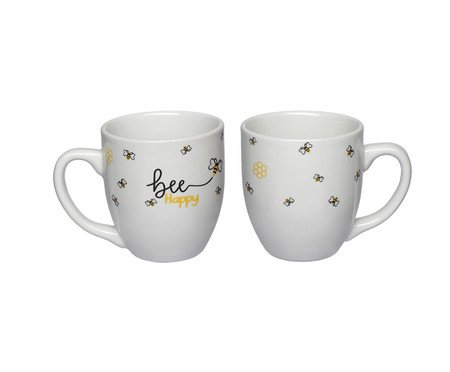 Caneca Honey em Porcelana Branca | Westwing