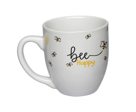 Caneca Honey em Porcelana Branca | Westwing