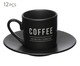 Jogo de Xícaras de Café em Porcelana Manhattan, Preto | WestwingNow