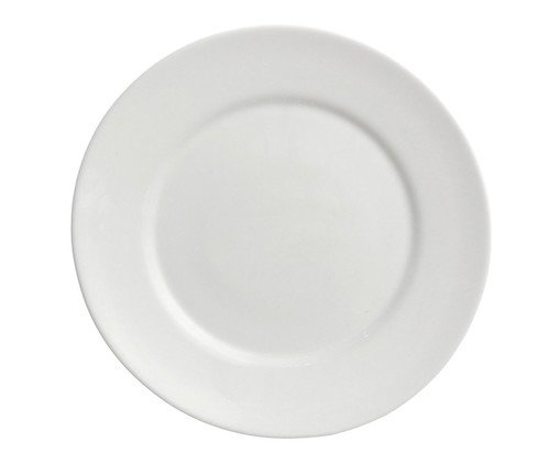 Prato para Sobremesa Flare Branco, Branco | WestwingNow