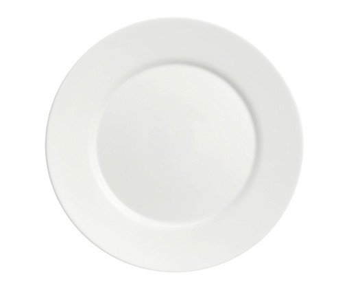 Prato para Sobremesa Flare Branco, Branco | WestwingNow