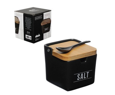 Saleiro Manhattan Salt em Porcelana Preto | Westwing