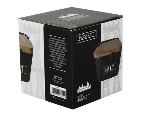 Saleiro Manhattan Salt em Porcelana Preto | Westwing