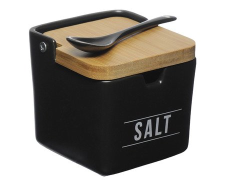 Saleiro Manhattan Salt em Porcelana Preto | Westwing