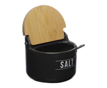 Saleiro Manhattan Salt em Porcelana Preto | Westwing
