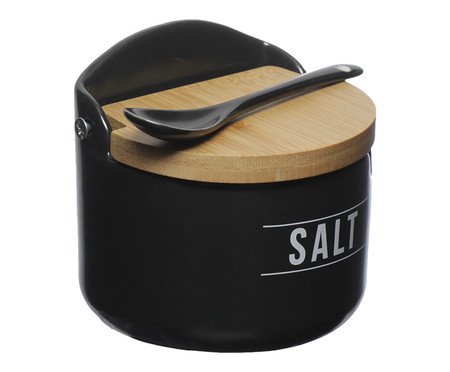 Saleiro Manhattan Salt em Porcelana Preto | Westwing