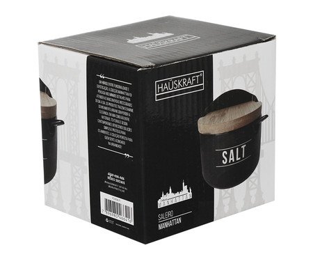 Saleiro Manhattan Salt em Porcelana Preto | Westwing