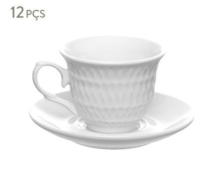 Jogo de Xícara para Café Asdra em Porcelana Branca | Westwing