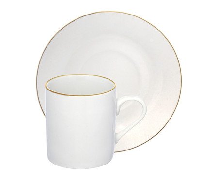 Jogo de Xícara para Café Roya em Porcelana Branca | Westwing