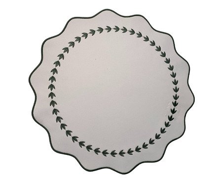 Lugar Americano Duplo Impermeável - Branco e Vermelho II | Westwing