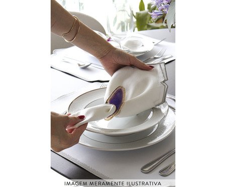 Lugar Americano Duplo Impermeável - Branco e Vermelho I | Westwing