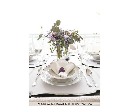 Lugar Americano Duplo Impermeável - Branco e Vermelho I | Westwing