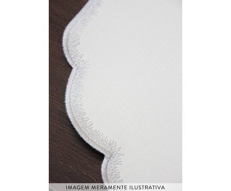 Lugar Americano Duplo Impermeável - Branco e Vermelho I | Westwing