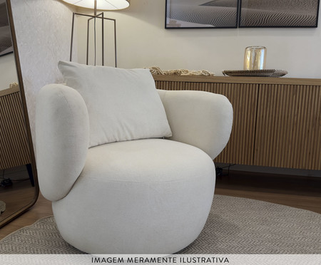 Poltrona Aro Revestida  Boucle Natural | Westwing