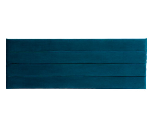 Cabeceira Painel em Veludo Frank - Esmeralda Pavão, Azul | WestwingNow